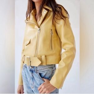 NWT UO Celeste Faux Leather Moto Jacket. Size M